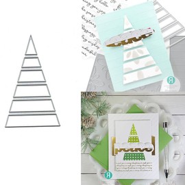 Triangular Stacking Metal Die Cuts,Wedding Frame Geometry Cutting Dies Cut Stencils for DIY Scrapbooking Photo Decorative Embossing Paper Dies for Scrapbooking Card Making