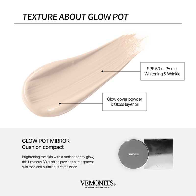 Bemontes Glow Pot Cushion Refill 16g No. 21-23 / 베몽테스