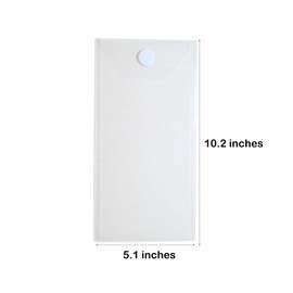 YESSART #10 Vertical Clear Plastic Envelopes 5 x 10 Money Receipt Bill Storage Holder 20 Pack Hook Loop Closure