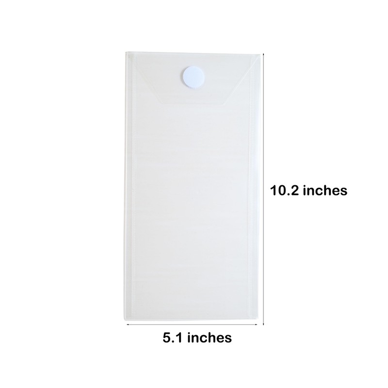YESSART #10 Vertical Clear Plastic Envelopes 5 x 10 Money