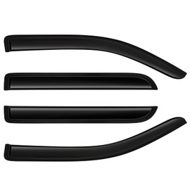 FINDAUTO Rain Guards Side Window Deflector 4-Pieces fit for 2009-2014 For Ford For F-150 Dark Smoke