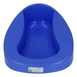 Hilitand Bedpan, Large Bed Pan Nursing Thicken 10 Degree Slope Bedridden Bedpan for Elderly Pregnant Women Plastic Material(Dark Blue)