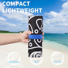 Haleey 2 Pack Microfibre Lightweight Beach Towel 180x80cm Oversized Extra Large Thin Sand Free Towels Travel Swim Pool Yoga Gym Camping for Adults Women Men Beach Essentials Accessories Vacation Gift