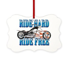 CafePress Vector Bike Scroll Holiday Ornament 4" x 2.75"
