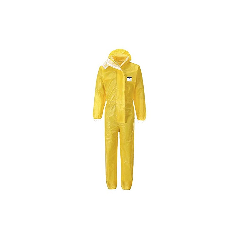 Portwest ST70YERL BizTex Microporous 3/4/5/6 Coverall, Regular, Size: Large, Yellow