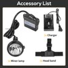 Hunting friends Superbright Mining Headlamp Rechargeable 1+2 LED Miners Headlamp