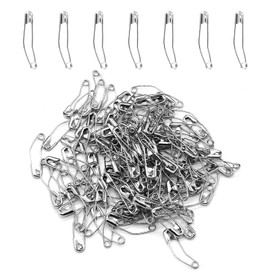 Cionyce - 120 pasadores de seguridad curvados de 32 mm, tamaño 1, acero niquelado (#1)