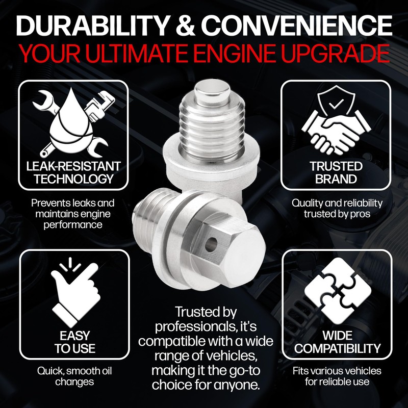 Votex - Magnetic Oil Drain Plug fits DuroMax XP13000HXT Generator