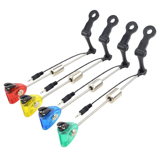 Hirisi Tackle 4 x Fishing Swinger Illuminated Bite Indicator for