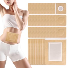 Castor Oil Pack Wrap - 38PCS Disposable Castor Oil Patches, Organic Cotton CastorOil Packs Self-Adhesive for Liver, Stomach, Belly Button, High Absorbent Cotton Flannel No Leak Design for Women & Men