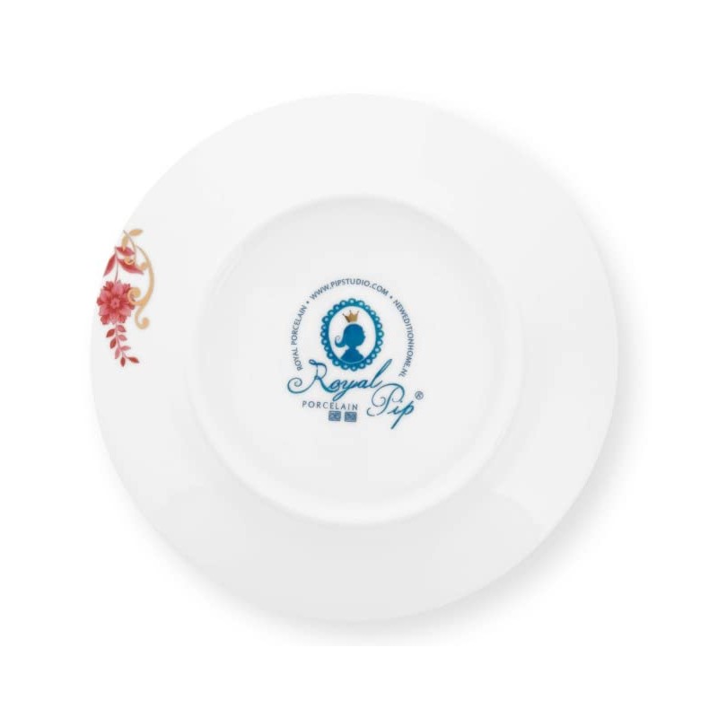 Pip Studio Royal Stripes 51001345 Breakfast Plate Dark Pink 21