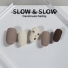 [Sl&Sl Nail Tips] Matte Brown Stained Nails – Square /