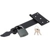 KOTARBAU® Hasp Hasp and Padlock Set 240mm Black Solid Lock