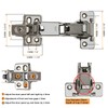 2 Pack 180 Degree Hinges,Concealed Hydraulic Adjustable Mounting,Soft Closing Frameless