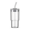 BLUEPOLAR 20 oz Glass Cups with Lids and Straws -