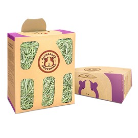 GuineaDad Orchard Hay Box - Guinea Pig Food - 3 Pack - Pet Food for Rabbits, Small Animals, Hamster Food - Filtered & Hand Packed Guinea Pig Hay - Keeps Hay Secure and Encourages Active Eating