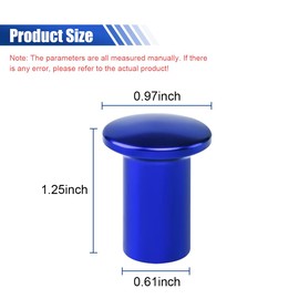 LAINLOY 2 PCS Car Turn Knob Drift Button, Emergency Brake Cover Turn Knob Cover, Aluminum Car Handle Handbrake Turn Lever Knob Lock Button, Car Accessories Compatible with GT86, BRZ, FRS (Blue)