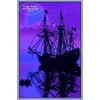 Moonlit Pirate Ghost Ship Laminated Blacklight Poster - 23.5" x