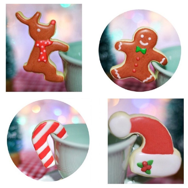4PCS Hanging Cup Cookie Cutter, christmas mug decor, kitchen accessories