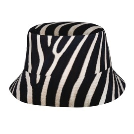 Pattern of Zebra Skin Hat for Men Women Teens,for Travel Beach Sun Fishing Golf Boonie Hats