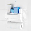 Paper Towel Holder with Shelf Plastic Wall Mounted Paper Towel