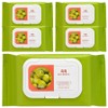 Holika Holika Daily Fresh Moist Olive Cleansing Tissue, 60 sheets, 5 pcs / 홀리카홀리카 데일리 프레시 촉촉 올리브 클렌징 티슈, 60매입, 5개