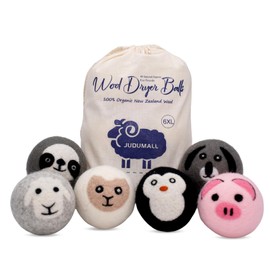 Wool Dryer Balls-XL 6Pack Eco Dryer Balls-Dryer Balls Laundry Reusable-Softens Laundry Naturally-Reduces Drying Time & Static-No More Dryer Sheets-With Storage Bag