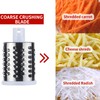 Rotary Cheese Grater - Vegetable Slicer with 3 Interchangeable Stainless