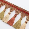 Fenghuangwu 6.5 Yard Handmade Tassel Fringe Trim, 10Cm/3.94Inch Diameter Tassel