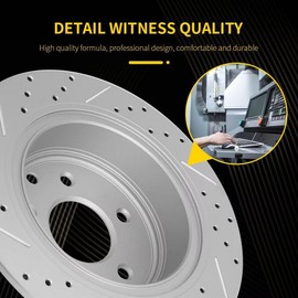 FRaxle Rear Brake kit, Drilled & Slotted Brake Rotors and Brake Pads, for 2016-2019 Subaru Crosstrek, for 2014-2018 Subaru Forester, for 2012-2019 Subaru Impreza, for 2013-2015 Subaru XV Crosstrek