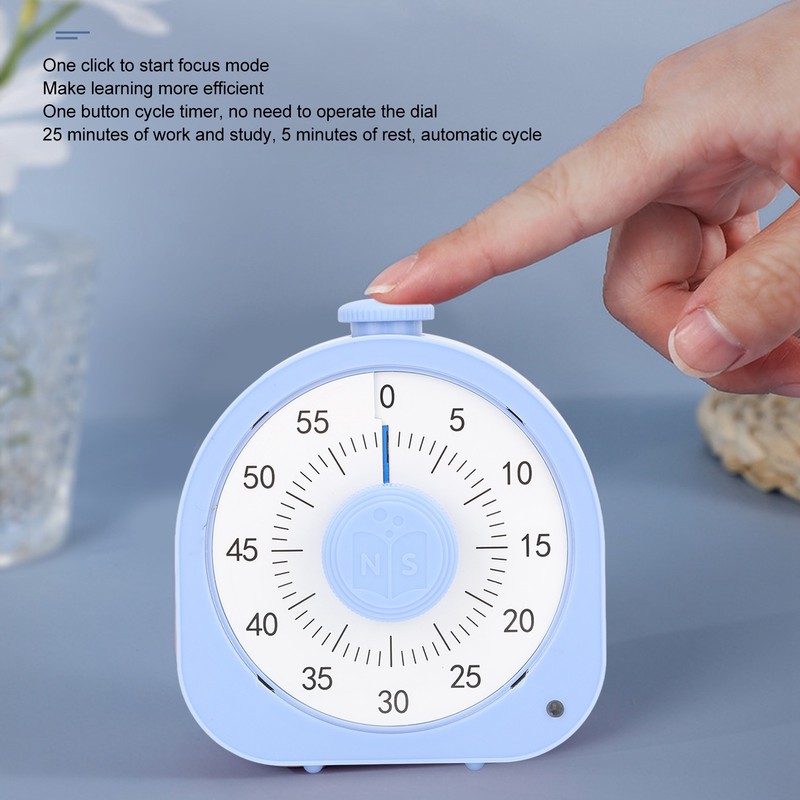 60 Minute Visual Timer for Kids Adults with Two Reminder