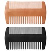 Kootinn Wooden Beard Comb Kit, Dual Action Fine & Coarse