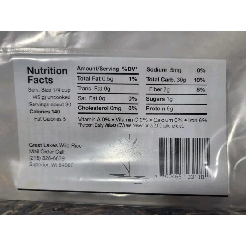 Great Lakes Wild Rice Canada Wild Rice 3 Lb Bag