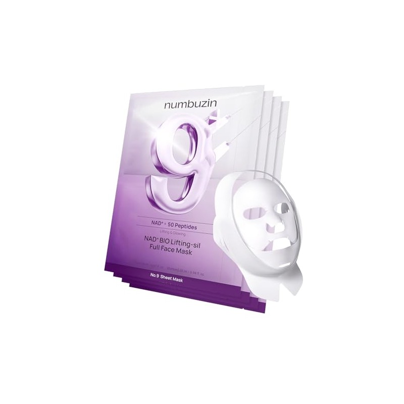 No9 NAD Bio Lifting Full Cover Facial Mask 4 piezas