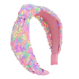 Uintoon Headbands for Girls Sequin Headbands Knotted Headband for Women Cute Hair Band Princess Headband Glitter Girls Hair Accessories