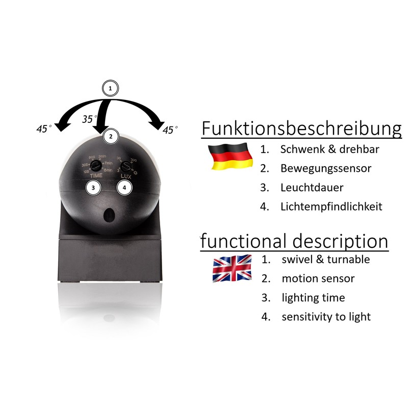 Huber Motion 3 Horizontal and Vertical Motion Sensor 180 °