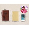 Faux leather diary, notebook, reusable spiral bound, classic, chequered, travel
