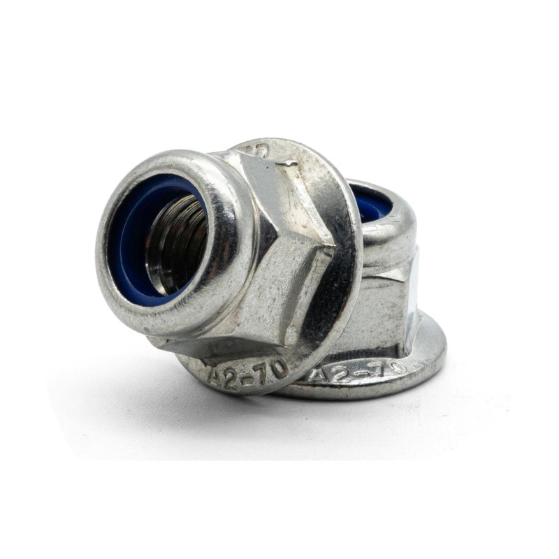 Hippo Hardware M6 (6mm) Nyloc Nuts A2 Stainless Steel Nylon