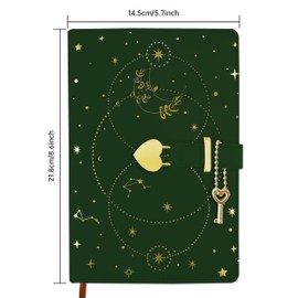 Mlife A5 Notebook Heart Padlock Journal with Key Diary with 192 Pages, 100 g/m² Thick Paper, Secret Notebook, Personal Diary for Boys and Girls (White)