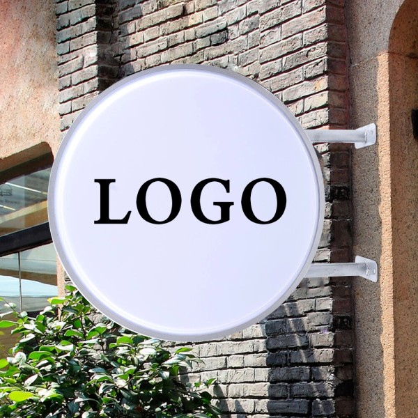 Unbranded 20" Double Sided Outdoor Round Illuminated Projecting Light Box