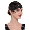 BABEYOND 1920s Flapper Headband Crystal Great Headpiece Roaring 20s Flapper