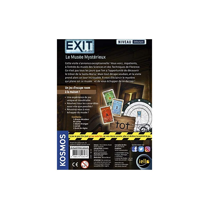 Jeu Exit - Le Musée Mystérieux