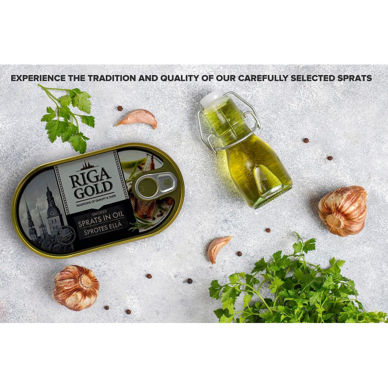 RIGA GOLD Shproti, Sprats in Oil, 190gr (Pack 12)