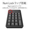 Elecom TK-TDM017BK USB-A Numeric Key, Wireless (Receiver Included) Membrane, 10