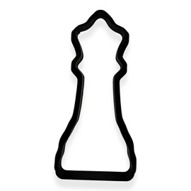 Queen Chess Piece Cookie Cutter with Easy Push Design (4 inch)