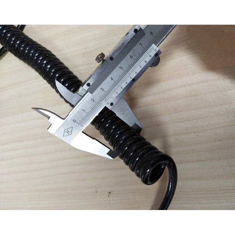 12 Cores Industrial Spring Spiral Coiled Cable CNC Handheld Encoder