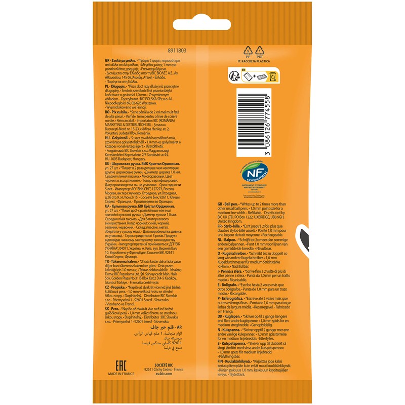 BIC Cristal Original Ballpoint Pens Medium Point (1.0 mm) –