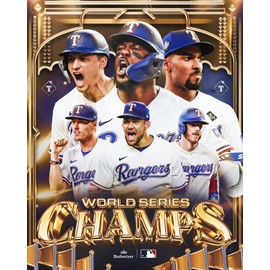 SPORTSPHOTOSUSA 2023 Texas Rangers World Series Champions 8x10 Composite Photo