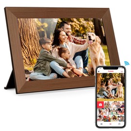 Fine Life Pro 10 Inch WiFi Digital Picture Frame, 1280 x 800 HD IPS Touchscreen Photo Frame, 32 GB Memory, Pictures Automatically Change, Wall Mountable (White, Frameo 10 Inches)