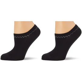 Nur Die Women's Feines Schuhsöckchen Ankle Socks, Black (Schwarz), 2 to 5